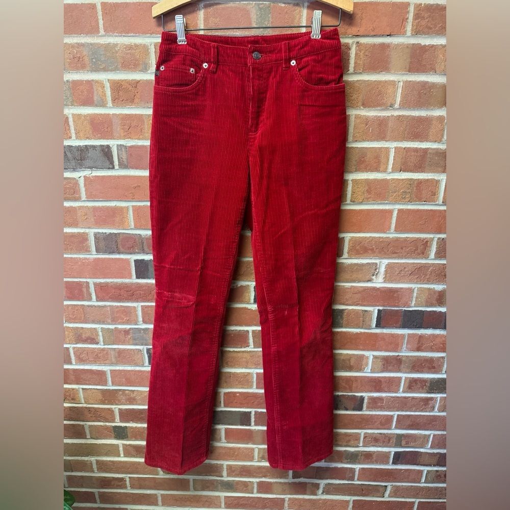 Ralph Lauren Red Corduroy Flared Pants
